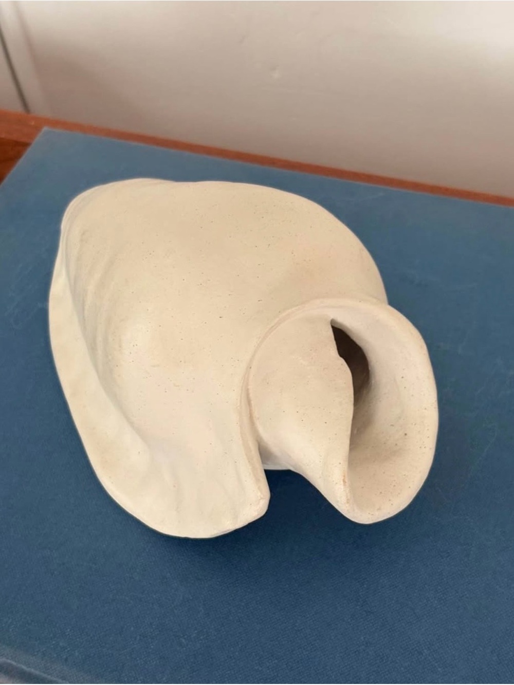 Handmade White Ceramic Shell Decor - Picture 3 of 4
